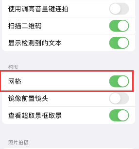 昭平苹果手机维修网点分享iPhone如何开启九宫格构图功能 