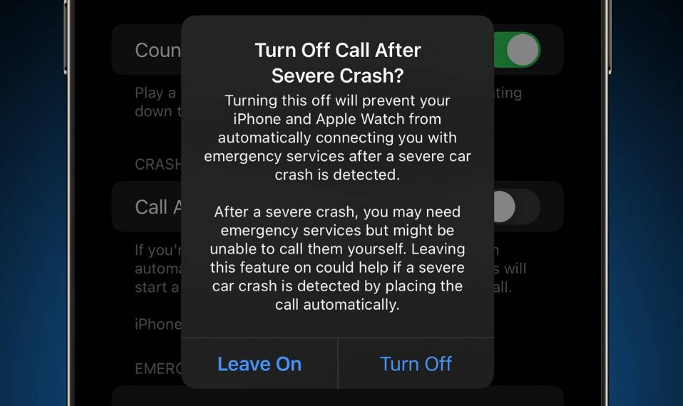 昭平苹果14维修分享 iPhone 14 和 Apple Watch 上关闭崩溃检测 